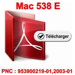 Vue éclatée pour modèle McCulloch MAC 538E